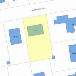 12 Pennsylvania Ave, Newton MA 02464-1323 plot plan