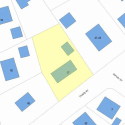 57 Chase St, Newton MA  02459-2213 plot plan