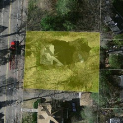 94 Parker St, Newton MA  02459-2552 aerial view