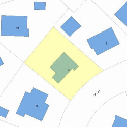 15 Day St, Newton MA  02466-2906 plot plan