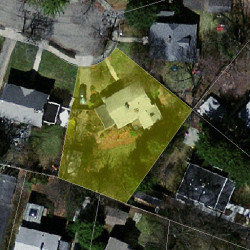 19 Angier Cir, Newton MA  02466-2901 aerial view