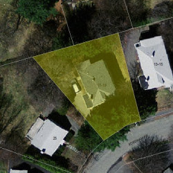 19 Fordham Rd, Newton MA  02465-1206 aerial view