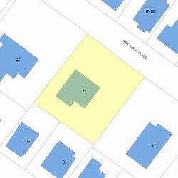 24 Newtonville Ave, Newton MA 02458-1939 plot plan