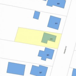 319 Cherry St, Newton MA 02465-1641 plot plan