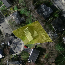 42 Juniper Ln, Newton MA  02459-2861 aerial view