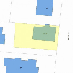 71 Allison St, Newton MA 02458-1044 plot plan