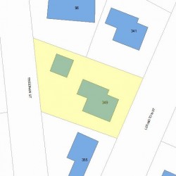349 Lexington St, Newton MA 02466-1211 plot plan