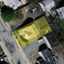 56 Kensington St, Newton MA  02460-1312 aerial view