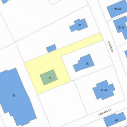 31 Cross St, Newton MA  02465-2101 plot plan