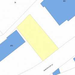 661 Washington St, Newton MA  02458-1261 plot plan