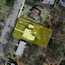 116 Winslow Rd, Newton MA  02468-1741 aerial view