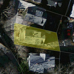 32 Oakland St, Newton MA  02458-1801 aerial view