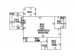 164 Bigelow Rd, Newton MA  02465-3021 floor plan