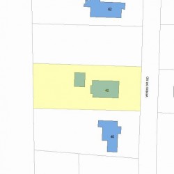 48 Windsor Rd, Newton MA 02468-1505 plot plan