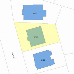 22 Blake St, Newton MA 02460-2028 plot plan