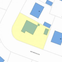 16 Maplewood Ave, Newton MA 02459-2526 plot plan