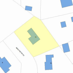 10 Manchester Rd, Newton MA  02461-1121 plot plan