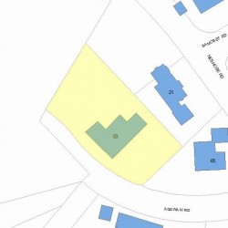 83 Agawam Rd, Newton MA 02468-1339 plot plan