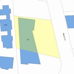 875 Walnut St, Newton MA 02459-1719 plot plan