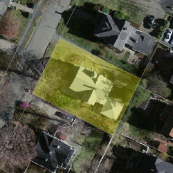 12 Copley St, Newton MA  02458-2205 aerial view