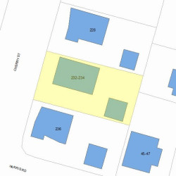 234 Cherry St, Newton MA 02465-1246 plot plan