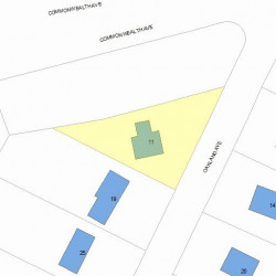 11 Oakland Ave, Newton MA 02466-1704 plot plan
