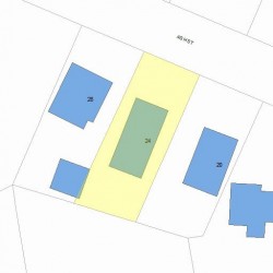 24 Ash St, Newton MA 02466-1819 plot plan