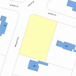 282 Waverley Ave, Newton MA 02458-2714 plot plan