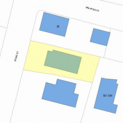 32 Rowe St, Newton MA 02466-1522 plot plan