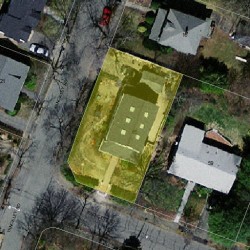 65 Endicott St, Newton MA 02461-1031 aerial view