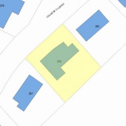 275 Country Club Rd, Newton MA  02459-3148 plot plan