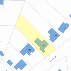265 Jackson St, Newton MA 02459-2523 plot plan