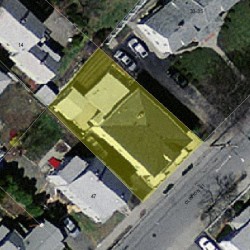 37 Clinton St, Newton MA  02458-1231 aerial view
