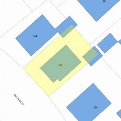 148 Waltham St, Newton MA 02465-1333 plot plan