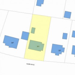 341 Waban Ave, Newton MA 02468-1349 plot plan