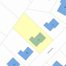 83 Dorcar Rd, Newton MA 02459-3402 plot plan