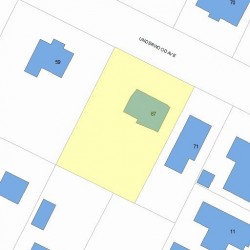 67 Underwood Ave, Newton MA 02465-1023 plot plan