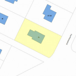 75 Evergreen Ave, Newton MA 02466-1702 plot plan