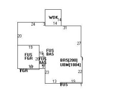 850 Dedham St, Newton MA 02459-3414 floor plan