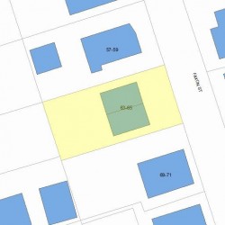 65 Faxon St, Newton MA  02458-1034 plot plan