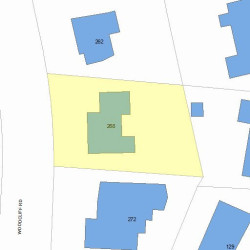 268 Woodcliff Rd, Newton MA 02461-2128 plot plan