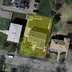 50 Prescott St, Newton MA 02460-1719 aerial view