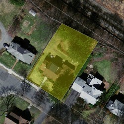 183 Dorset Rd, Newton MA  02468-1452 aerial view