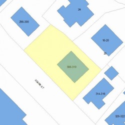 308 Adams St, Newton MA  02458-1455 plot plan