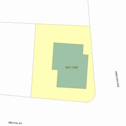 1039 Beacon St, Newton MA  02459-1723 plot plan