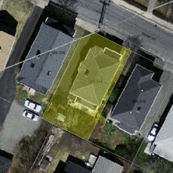 312 Derby St, Newton MA 02465-1008 aerial view
