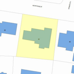 40 Montrose St, Newton MA 02458-2718 plot plan