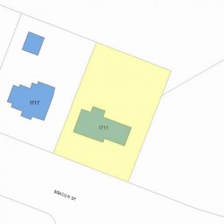 1711 Beacon St, Newton MA 02468-1401 plot plan