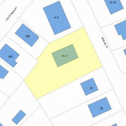 21 Bridge St, Newton MA  02458-1102 plot plan