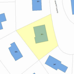 241 Country Club Rd, Newton MA  02459-3118 plot plan